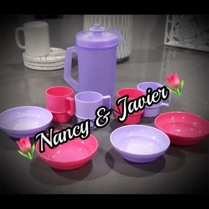 TUPPERWARE MINI PLAY SET KIDS TOY  PITCHER MUGS
